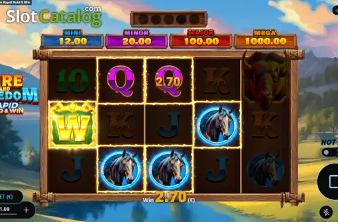 Οθόνη3. Fire and Freedom Rapid Hold & Win Κουλοχέρης 