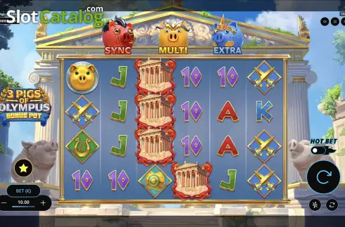 Οθόνη2. 3 Pigs of Olympus Bonus Pot Κουλοχέρης
