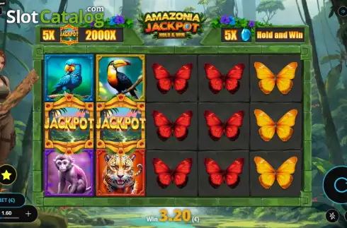 Οθόνη3. Amazonia Jackpot Hold and Win Κουλοχέρης
