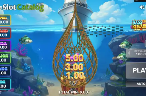 Οθόνη7. Bass Rewards Smash4Cash Κουλοχέρης