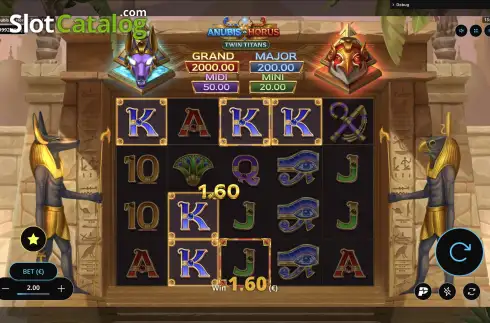 Οθόνη4. Anubis vs Horus: Twin Titans Κουλοχέρης 