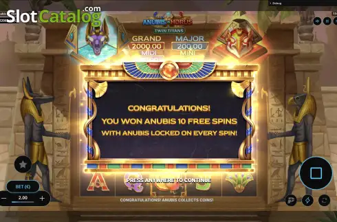 Οθόνη7. Anubis vs Horus: Twin Titans Κουλοχέρης 
