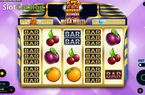 Οθόνη2. 777 Jackpot Diamond Hold and Win Mega Multi Κουλοχέρης