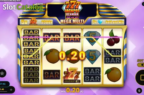 Οθόνη3. 777 Jackpot Diamond Hold and Win Mega Multi Κουλοχέρης