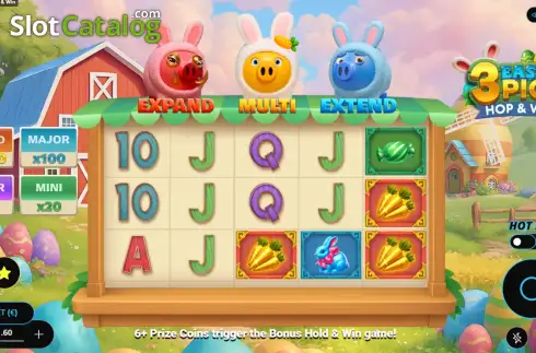 Οθόνη2. 3 Easter Pigs Hop and Win Κουλοχέρης