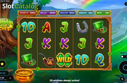 Οθόνη2. Paddy’s Payouts Race for Riches Κουλοχέρης