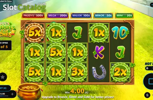 Οθόνη3. Paddy’s Payouts Race for Riches Κουλοχέρης