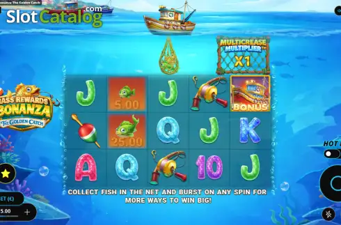 Οθόνη2. Bass Rewards Bonanza Κουλοχέρης 