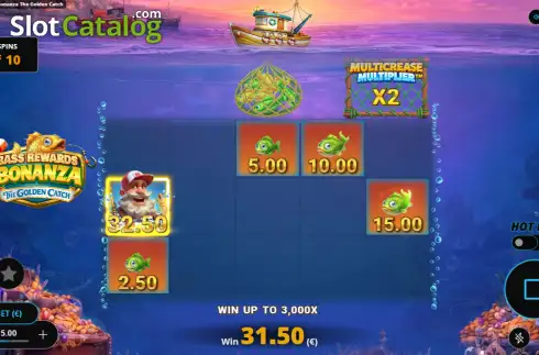 Οθόνη3. Bass Rewards Bonanza Κουλοχέρης 