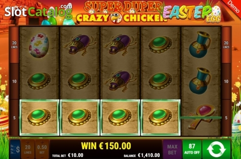 Οθόνη4. Super Duper Crazy Chicken Easter Egg Κουλοχέρης