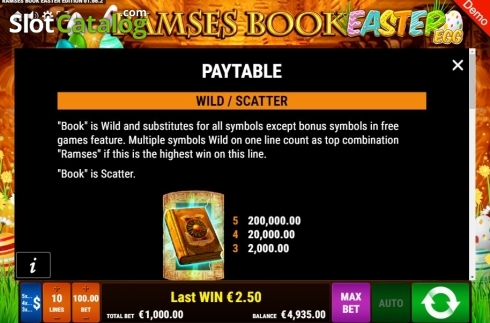 Οθόνη6. Ramses Book Easter Egg Κουλοχέρης
