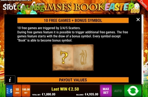 Οθόνη7. Ramses Book Easter Egg Κουλοχέρης