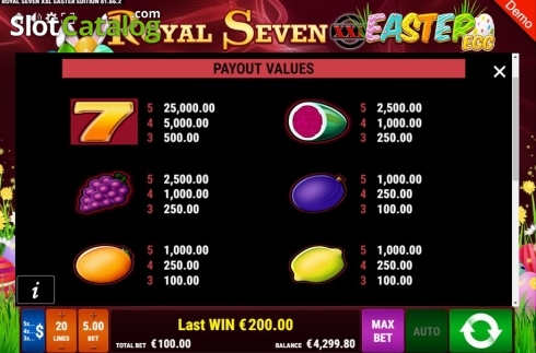 Οθόνη6. Royal Seven XXL Easter Egg Κουλοχέρης