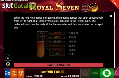 Οθόνη6. Royal Seven XXL RHFP Κουλοχέρης