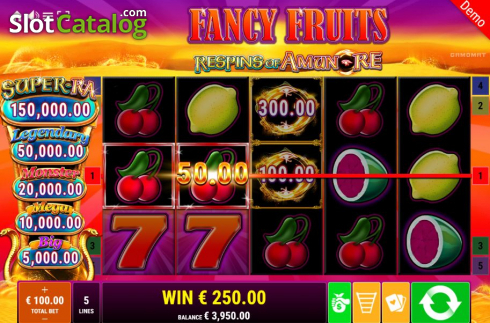 Οθόνη5. Fancy Fruits Respins Of Amun-Re Κουλοχέρης