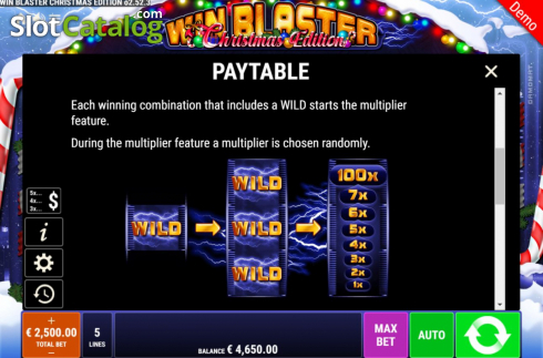 Οθόνη7. Win Blaster Christmas Edition Κουλοχέρης