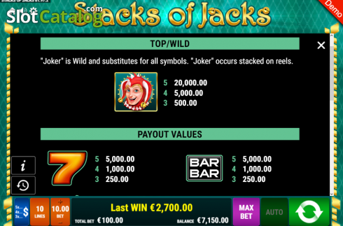 Οθόνη6. Stacks of Jacks Κουλοχέρης