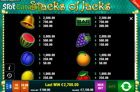 Οθόνη7. Stacks of Jacks Κουλοχέρης