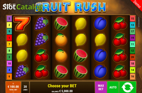 Οθόνη2. Fruit Rush (Gamomat) Κουλοχέρης
