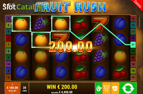 Οθόνη4. Fruit Rush (Gamomat) Κουλοχέρης
