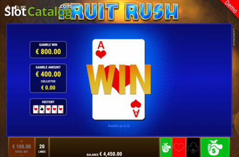 Οθόνη5. Fruit Rush (Gamomat) Κουλοχέρης