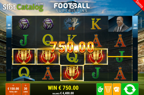 Οθόνη3. Football Super Spins Κουλοχέρης 