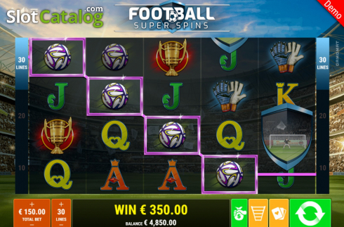 Οθόνη5. Football Super Spins Κουλοχέρης 