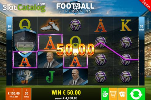 Οθόνη6. Football Super Spins Κουλοχέρης 