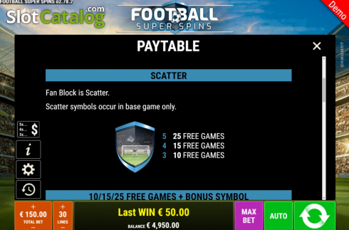 Οθόνη8. Football Super Spins Κουλοχέρης 