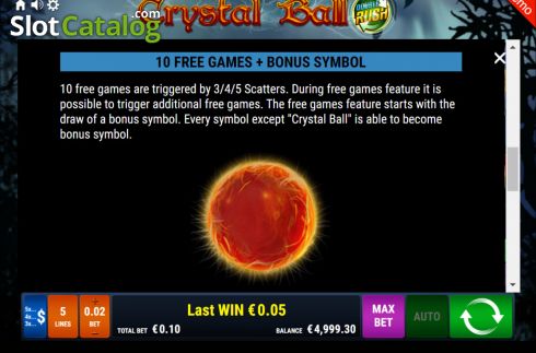 Οθόνη7. Crystal Ball Double Rush Κουλοχέρης 