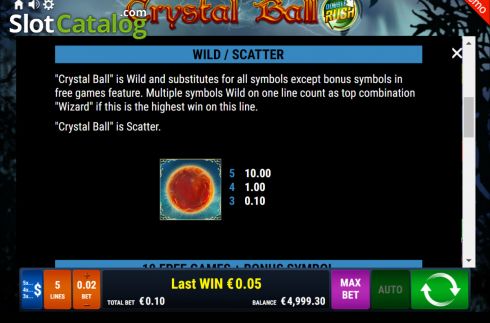 Οθόνη8. Crystal Ball Double Rush Κουλοχέρης 