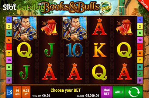 Οθόνη2. Books and Bulls Double Rush Κουλοχέρης