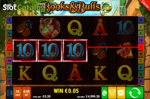 Οθόνη3. Books and Bulls Double Rush Κουλοχέρης