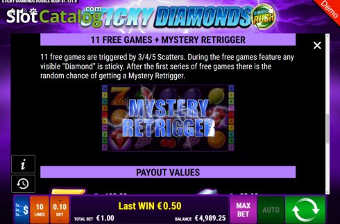 Οθόνη6. Sticky Diamonds Double Rush Κουλοχέρης 