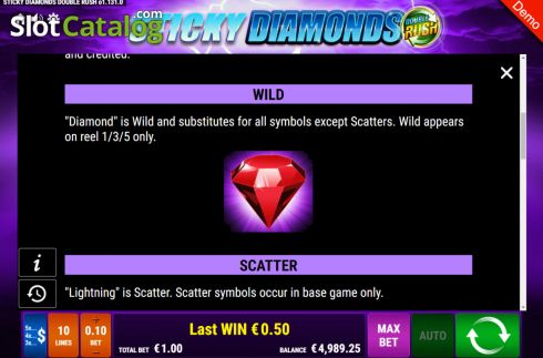Οθόνη9. Sticky Diamonds Double Rush Κουλοχέρης 
