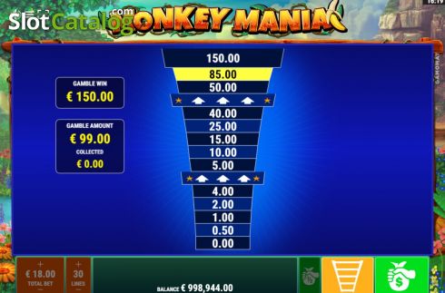 Οθόνη6. Monkey Mania (Gamomat) Κουλοχέρης