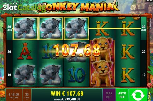 Οθόνη3. Monkey Mania (Gamomat) Κουλοχέρης