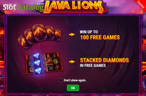 Οθόνη2. Lava Lions Κουλοχέρης