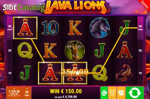 Οθόνη4. Lava Lions Κουλοχέρης