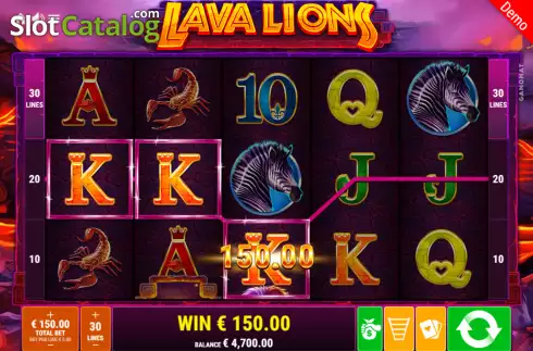 Οθόνη5. Lava Lions Κουλοχέρης