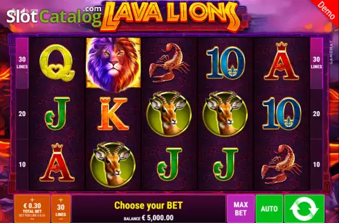 Οθόνη3. Lava Lions Κουλοχέρης