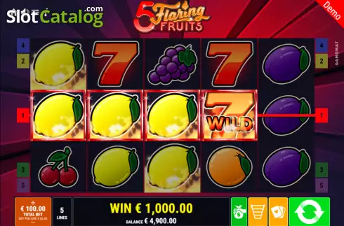 Οθόνη3. 5 Flaring Fruits Κουλοχέρης