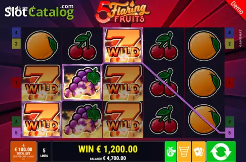 Οθόνη4. 5 Flaring Fruits Κουλοχέρης