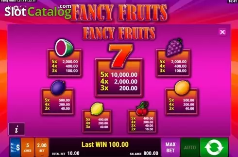 Οθόνη6. Fancy Fruits Κουλοχέρης
