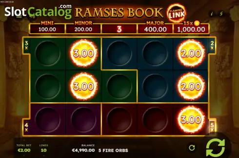 Οθόνη3. Ramses Book Flaming Link Κουλοχέρης