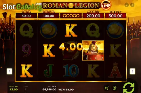 Οθόνη3. Roman Legion Flaming Link Κουλοχέρης 