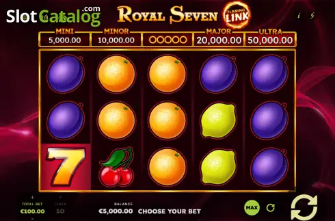 Οθόνη2. Royal Seven Flaming Link Κουλοχέρης 