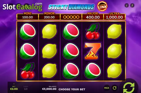 Οθόνη2. Sticky Diamonds Flaming Link Κουλοχέρης