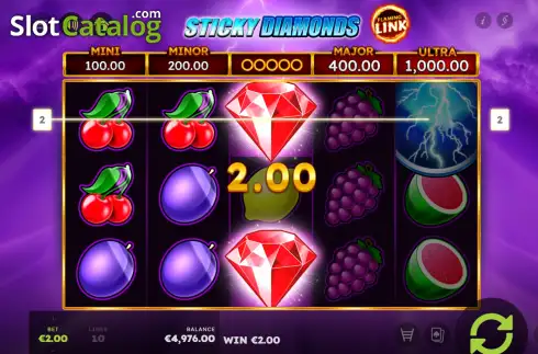 Οθόνη3. Sticky Diamonds Flaming Link Κουλοχέρης