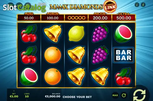 Οθόνη2. Maaax Diamonds Flaming Link Κουλοχέρης
